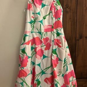 Strapless Lilly Pulitzer floral dress